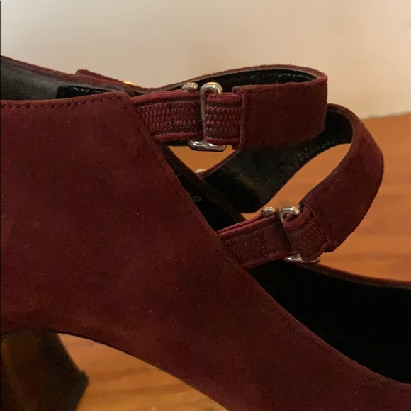 Vintage 90s Karl Lagerfeld suede Mary Jane style - Picture 7 of 14